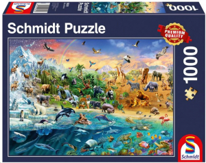 Schmidt Az állatok világa, 1000 db-os puzzle (58324, 18106-182)